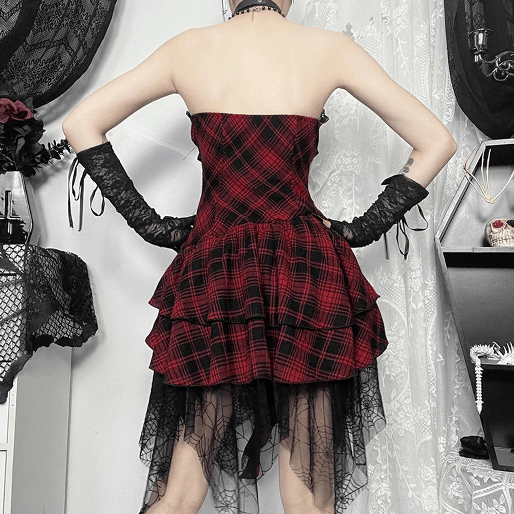 Punk Rock Tartan Dress