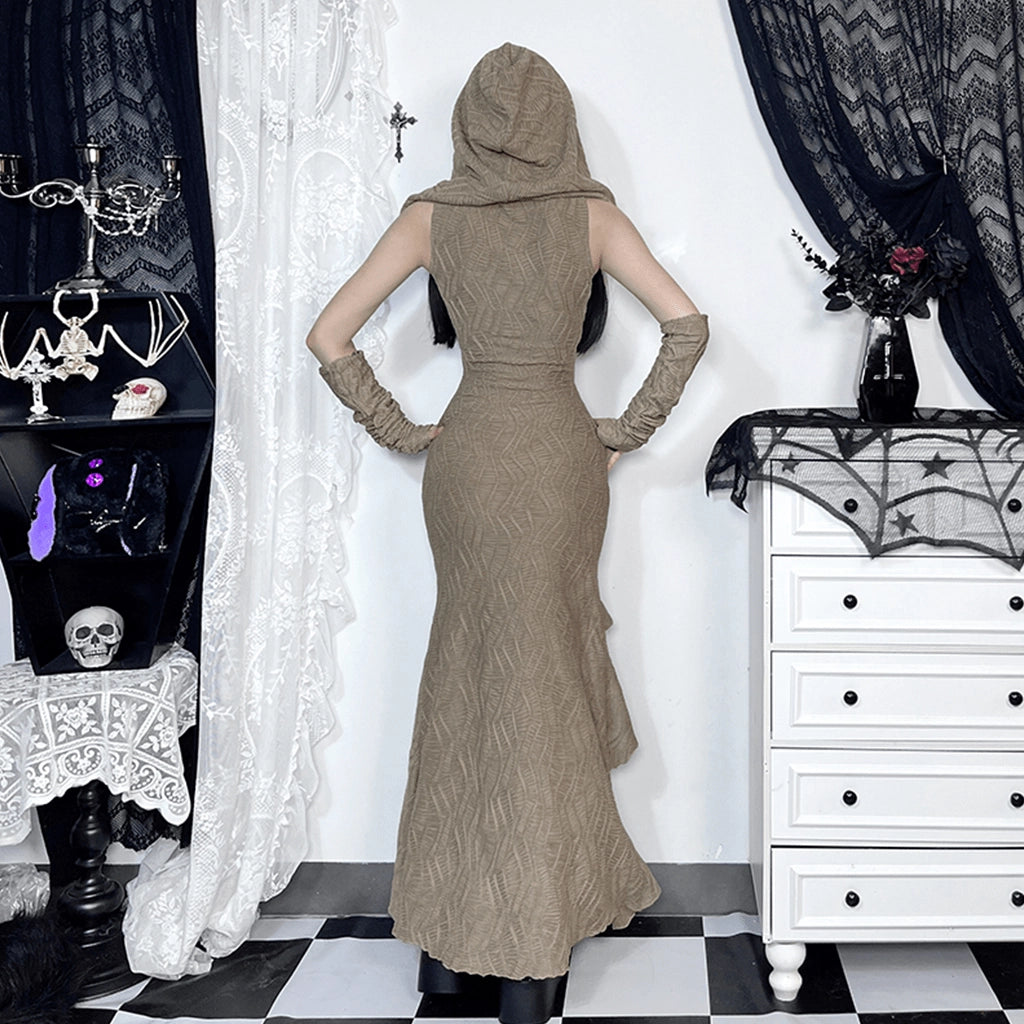 Taupe Techwear Dress