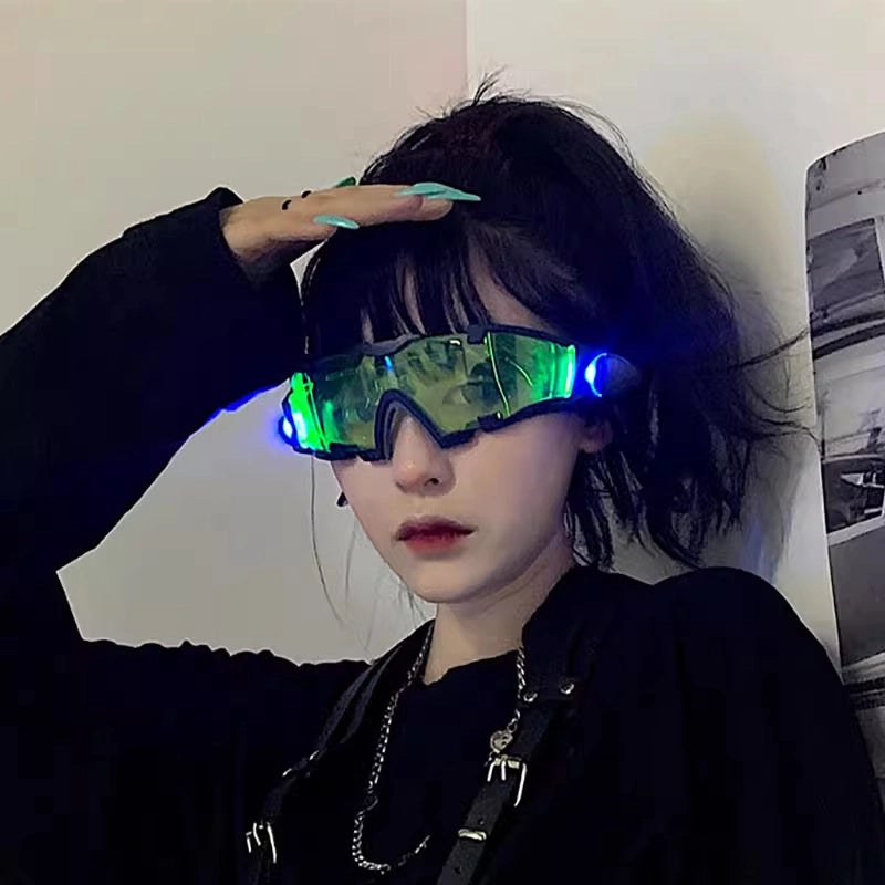 Cyberpunk LED Techwear Goggles