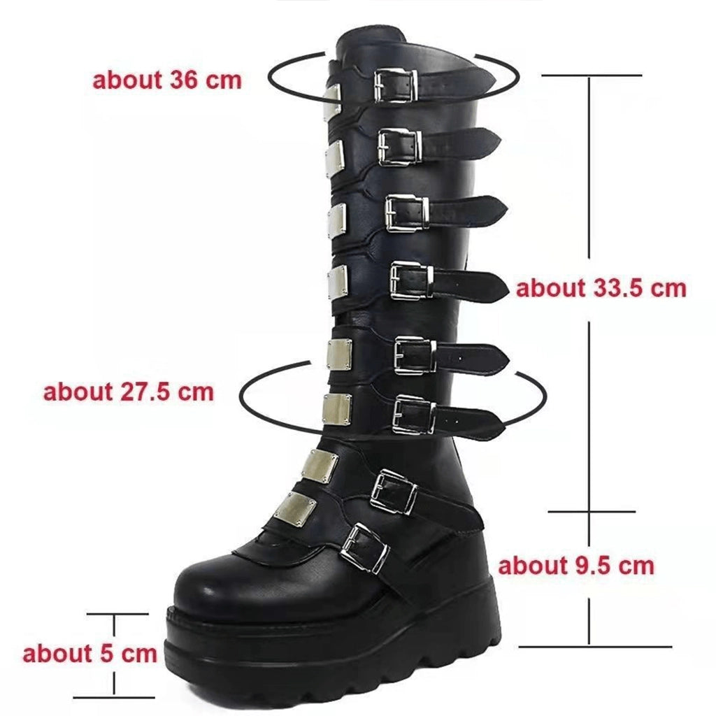 Buckle Straps Boots