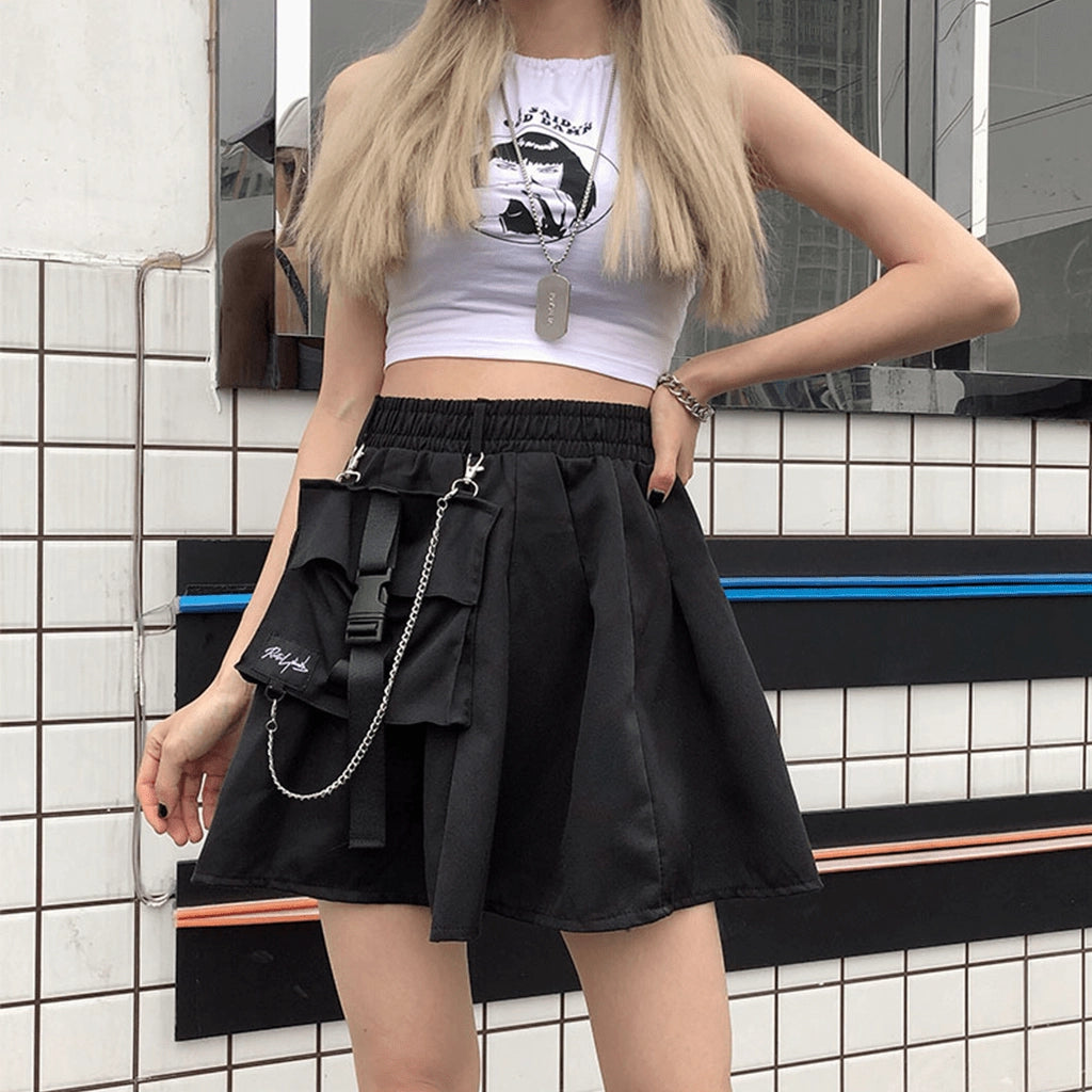 Industrial Pleated Skirt