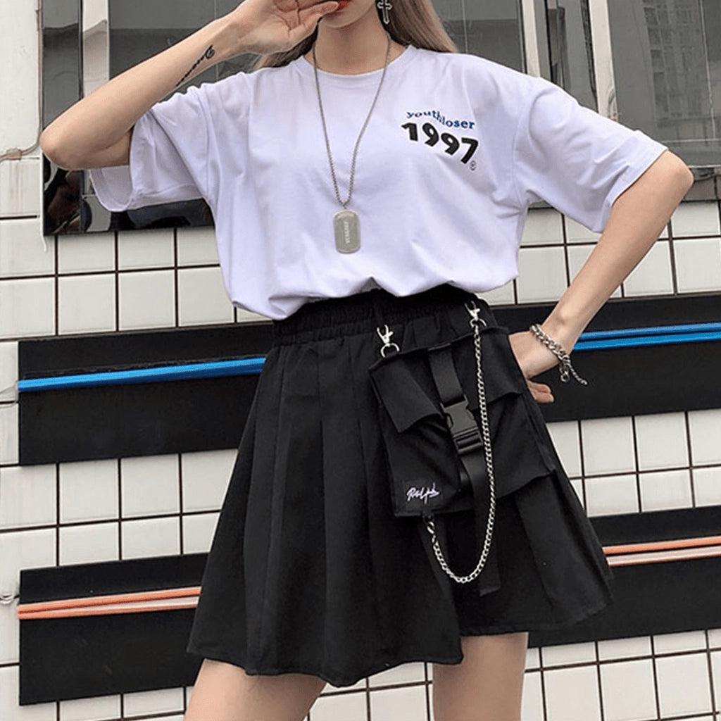 Industrial Pleated Skirt