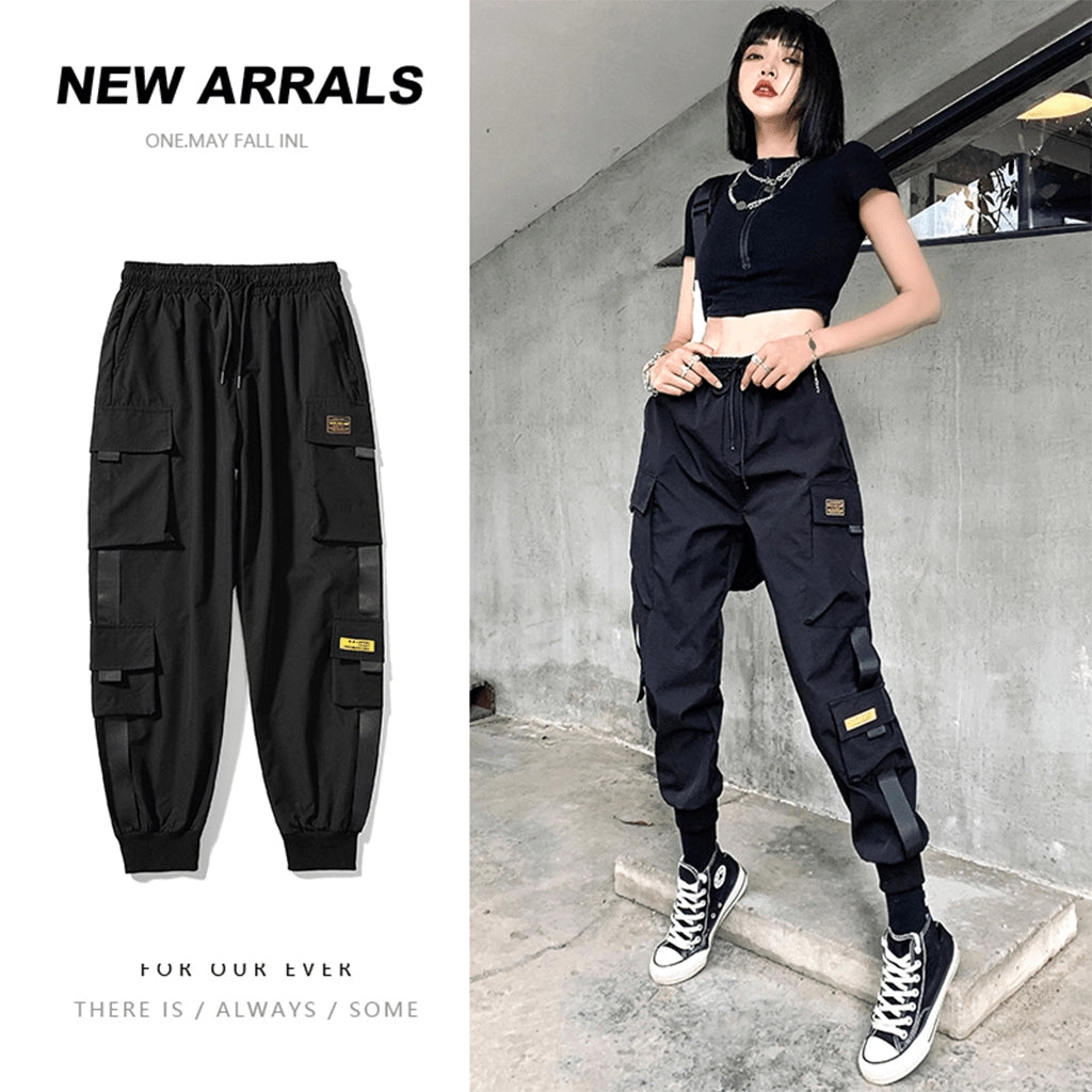 Black Cargo Joggers