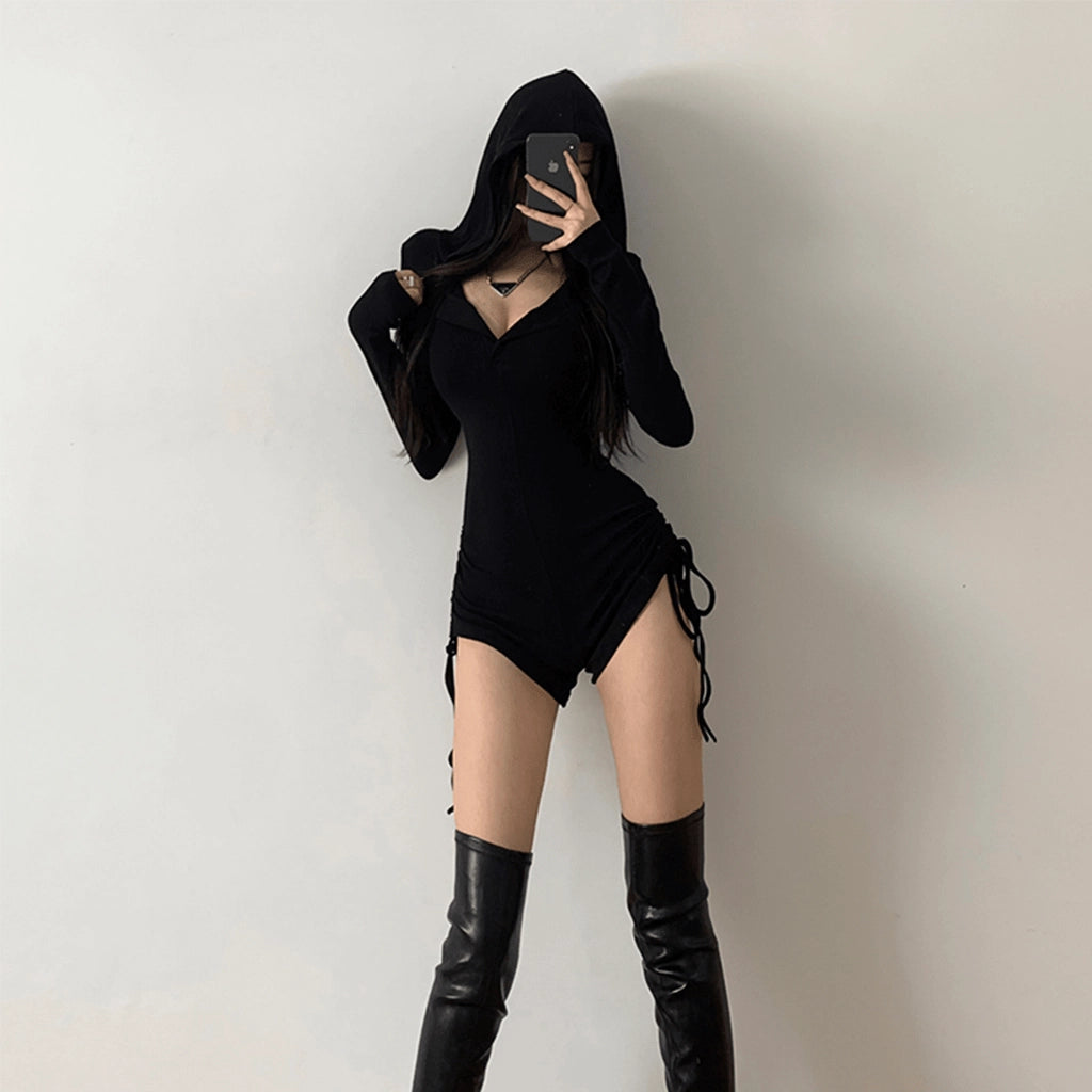 Brown Hoodie Playsuit