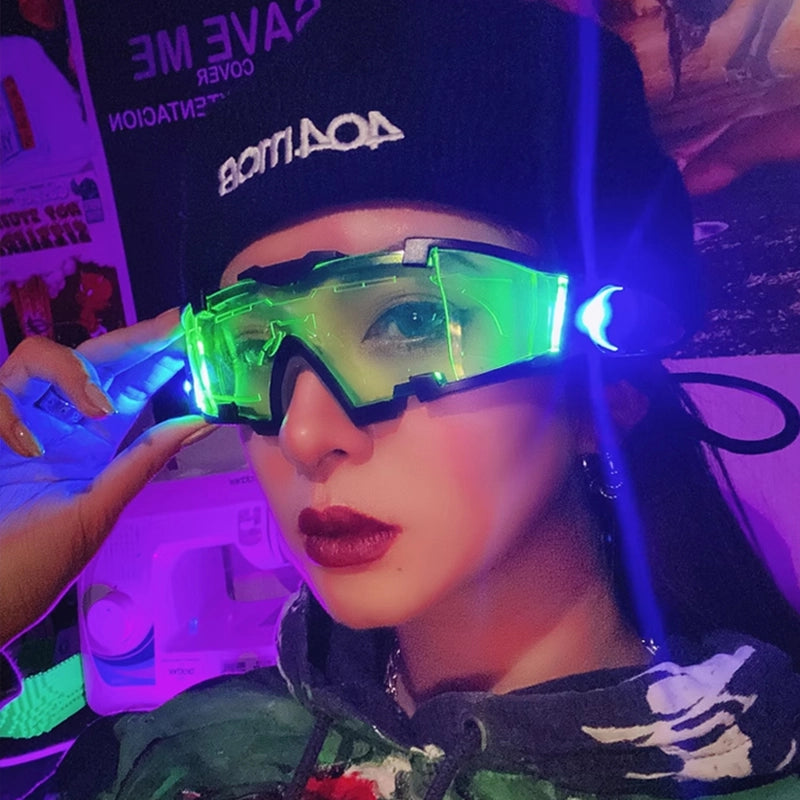Cyberpunk LED Techwear Goggles