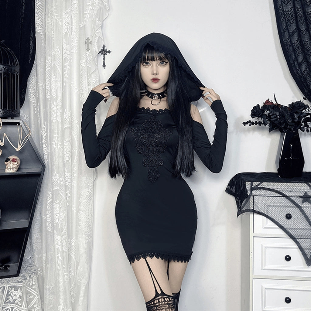 Lace Trim Bodycon Dress