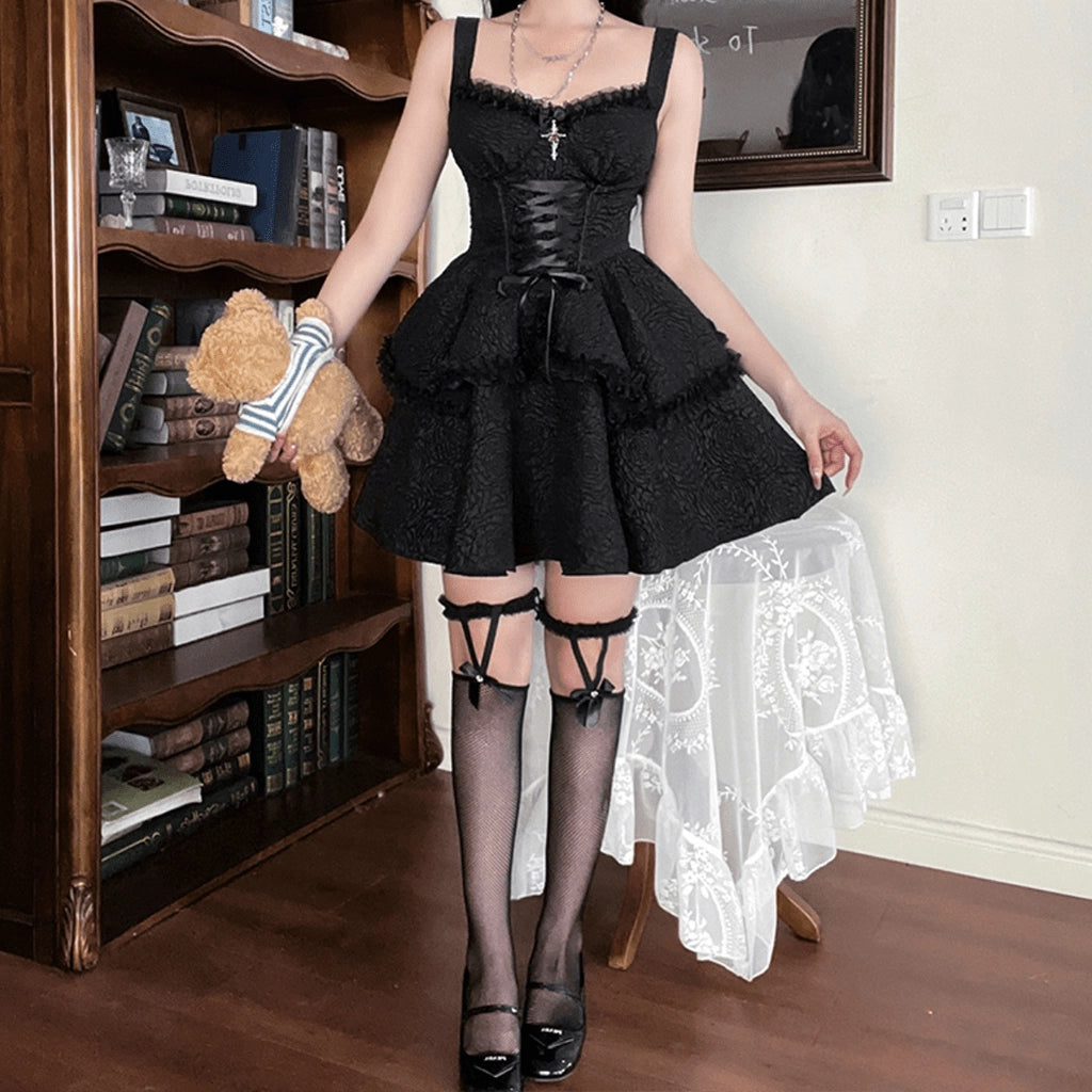 Gothic Black Corset Dress