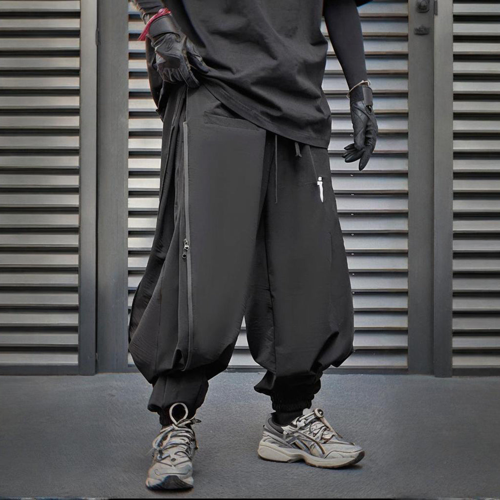 Futuristic Pants with Full-Length Zippers