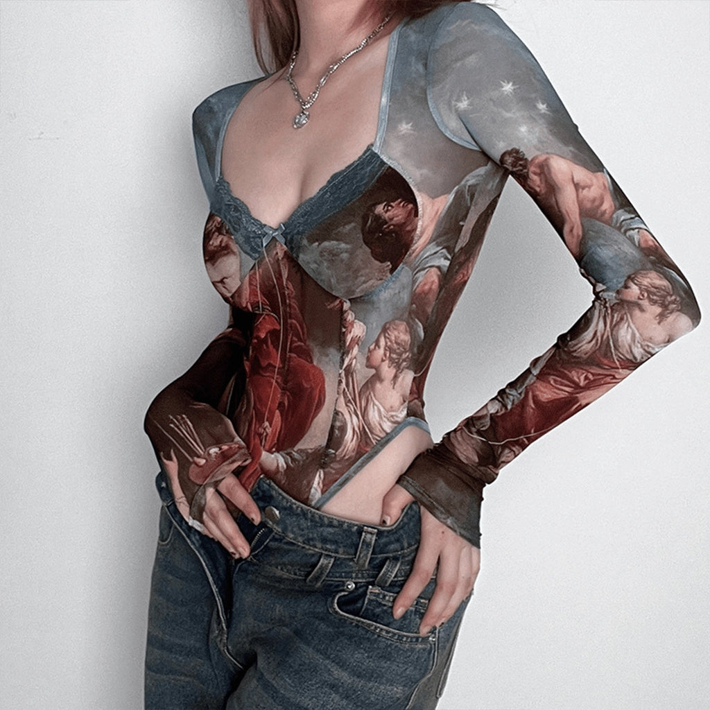 Renaissance Print Bodysuit