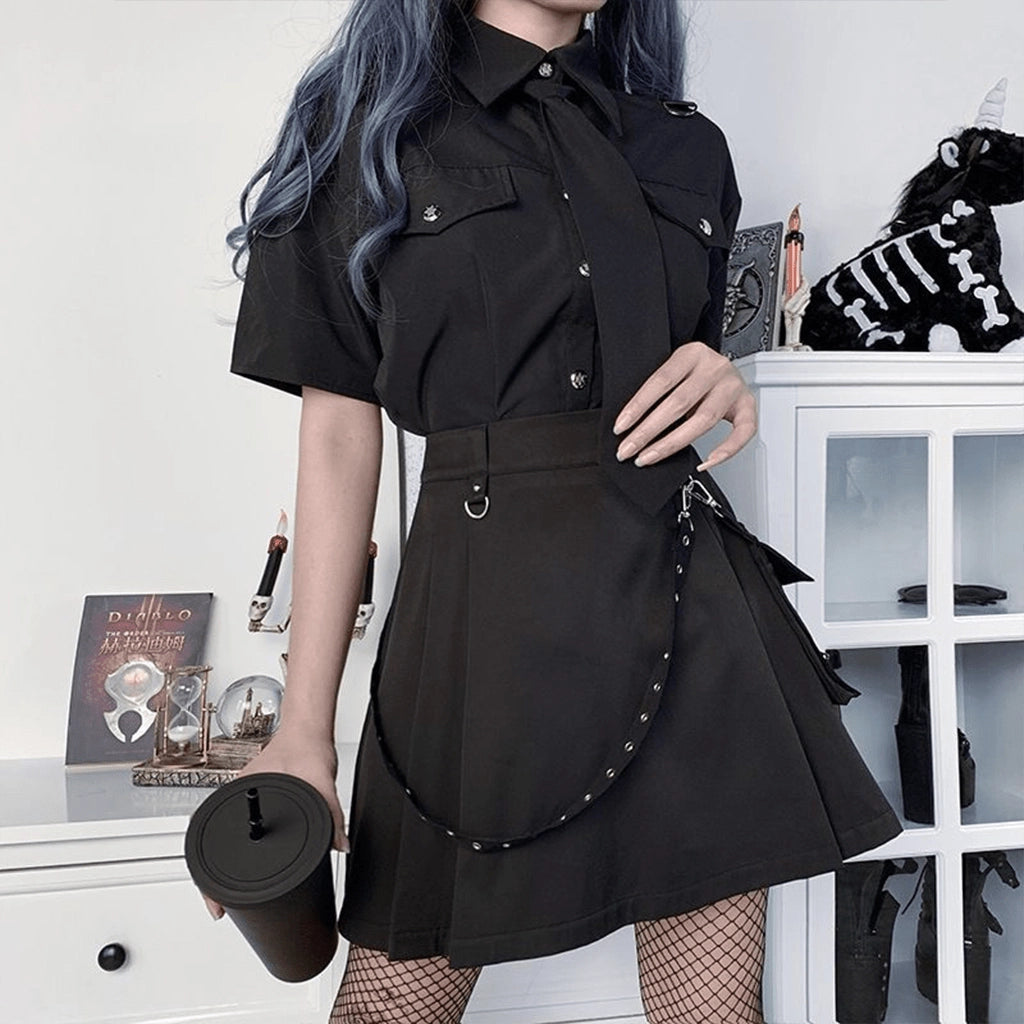 Techwear Cargo Pocket Skirt