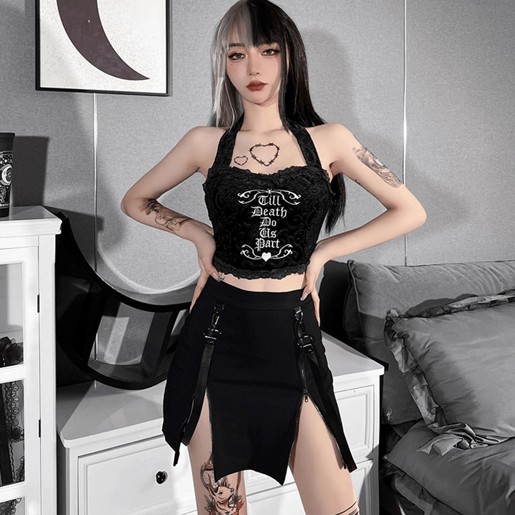 Zipper Slit Skirt