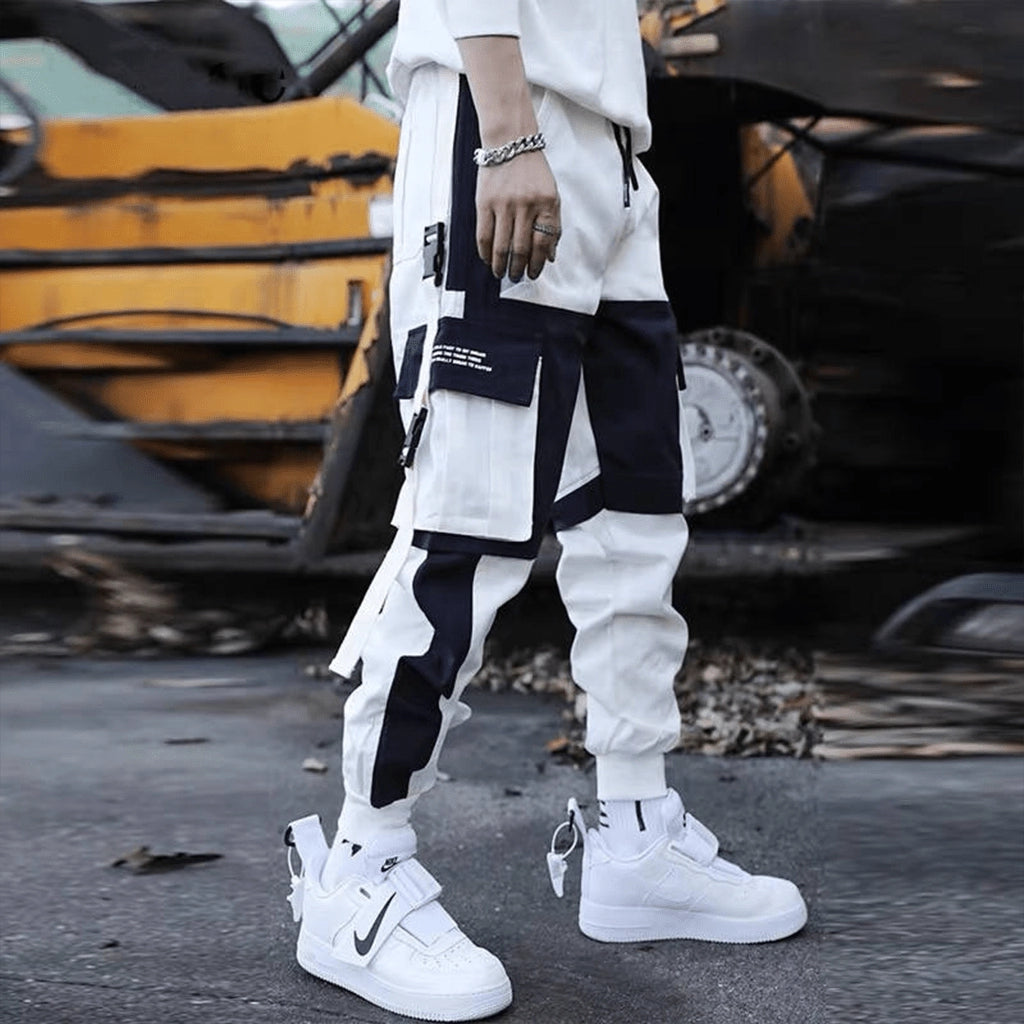 Black and White Patchwork Pants