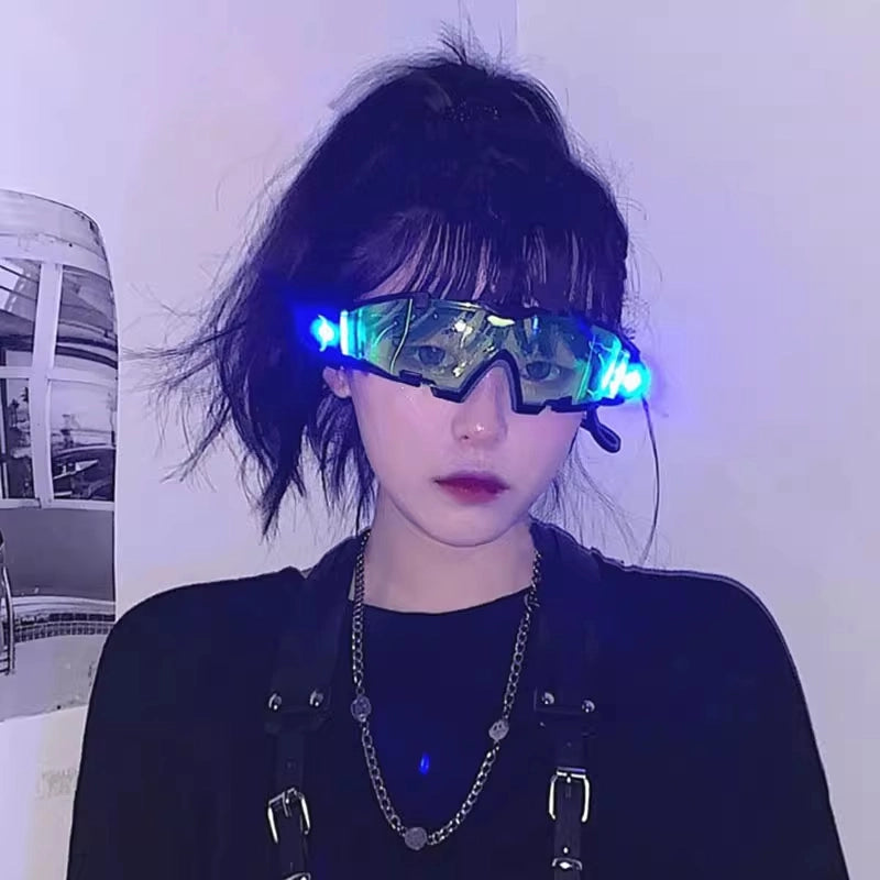 Cyberpunk LED Techwear Goggles
