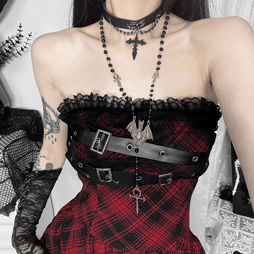 Punk Rock Tartan Dress