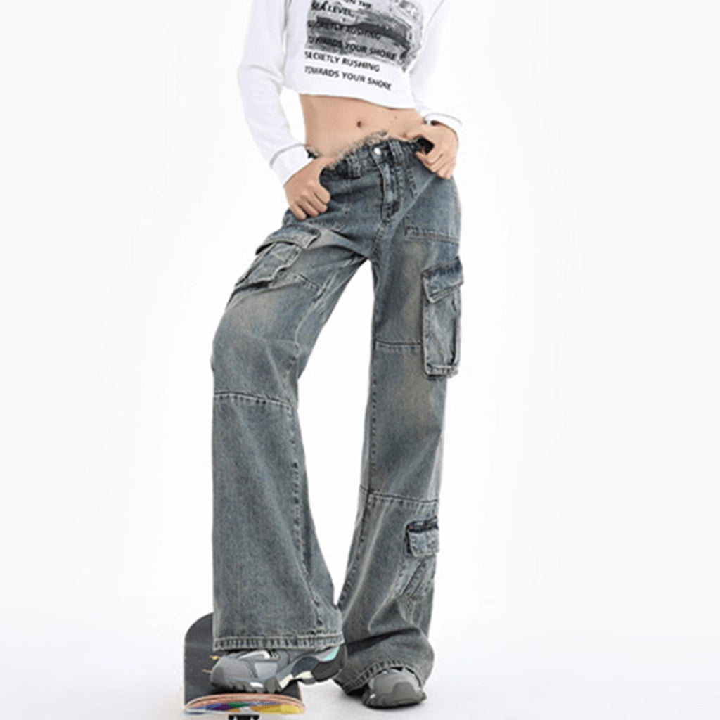 Wide Leg Cargo Jeans