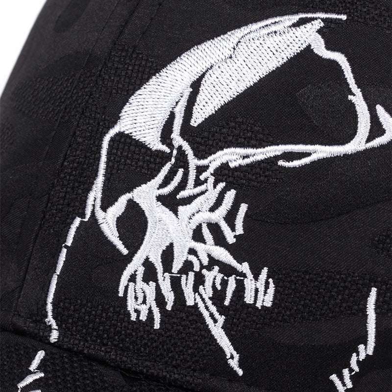 Skull Embroidered Techwear Cap