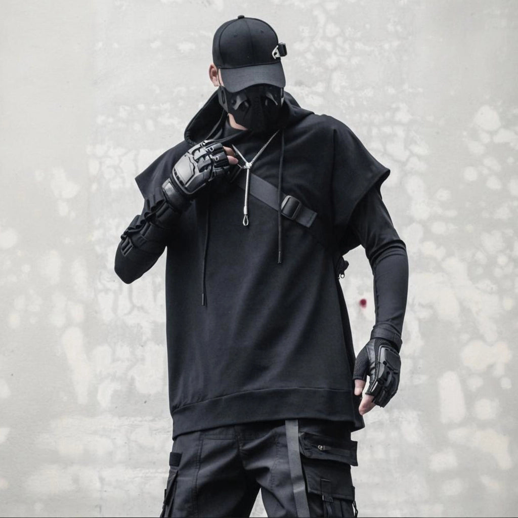 Sleeveless Techwear Hoodie