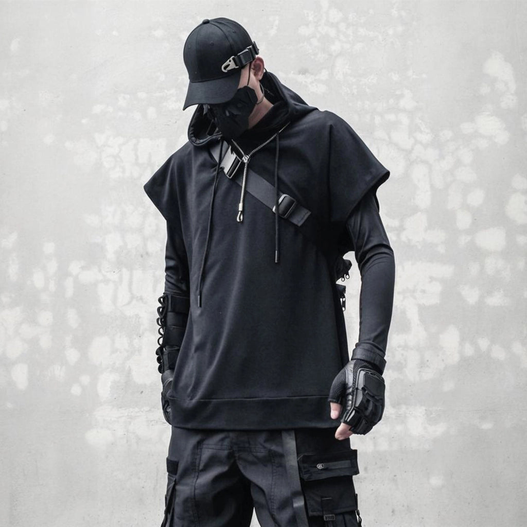 Sleeveless Techwear Hoodie