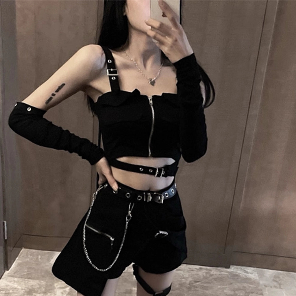 Black Buckle Top