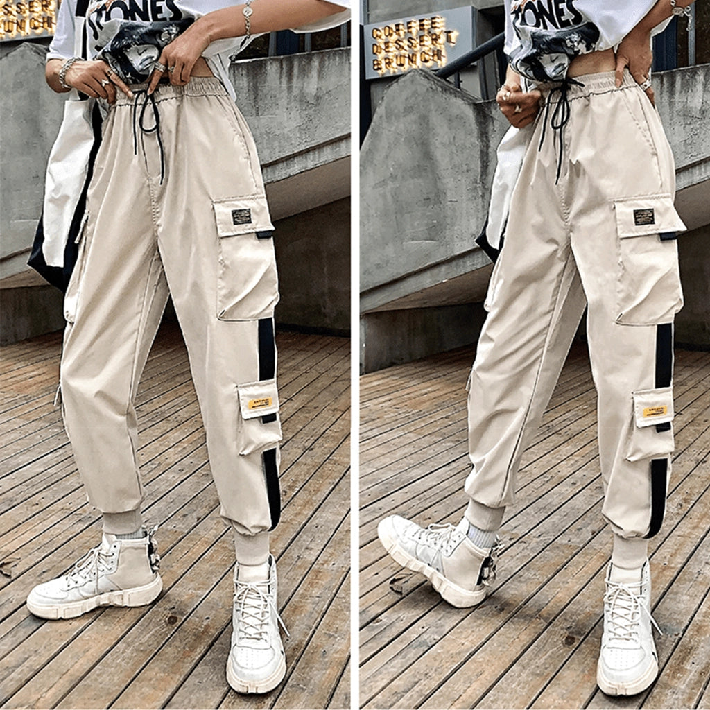 Black Cargo Joggers