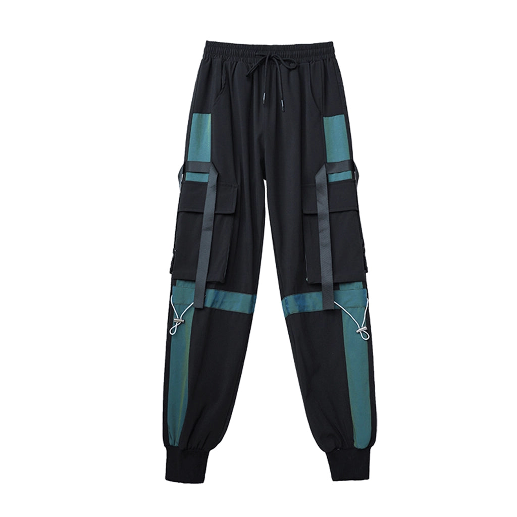Black and Purple Cargo Pants