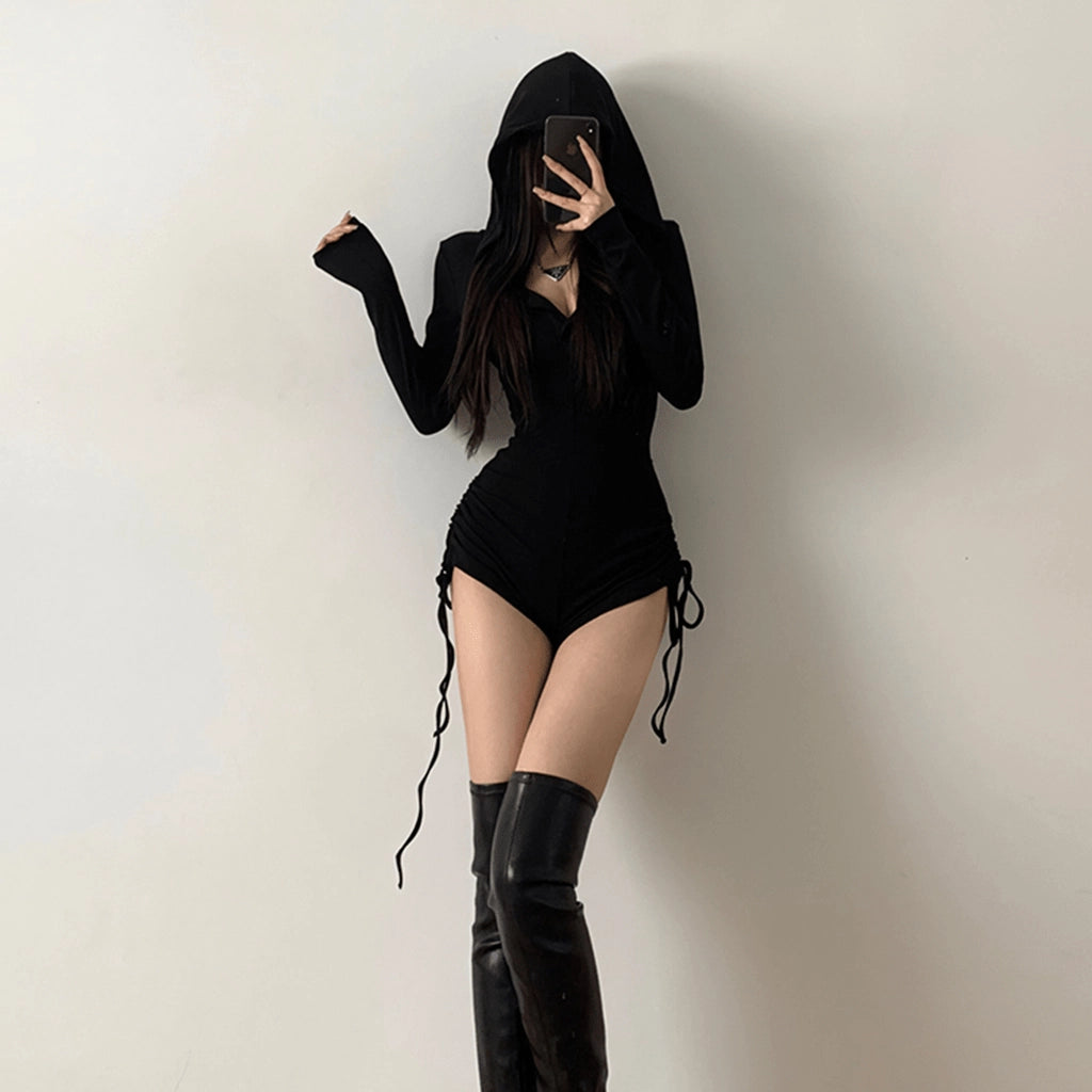 Brown Hoodie Playsuit