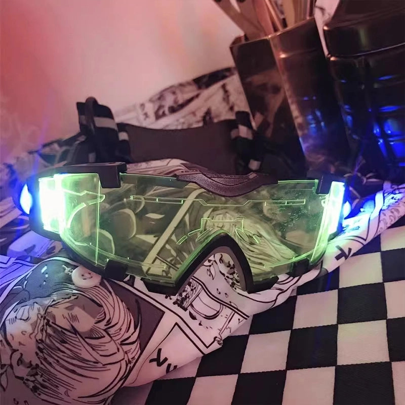 Cyberpunk LED Techwear Goggles