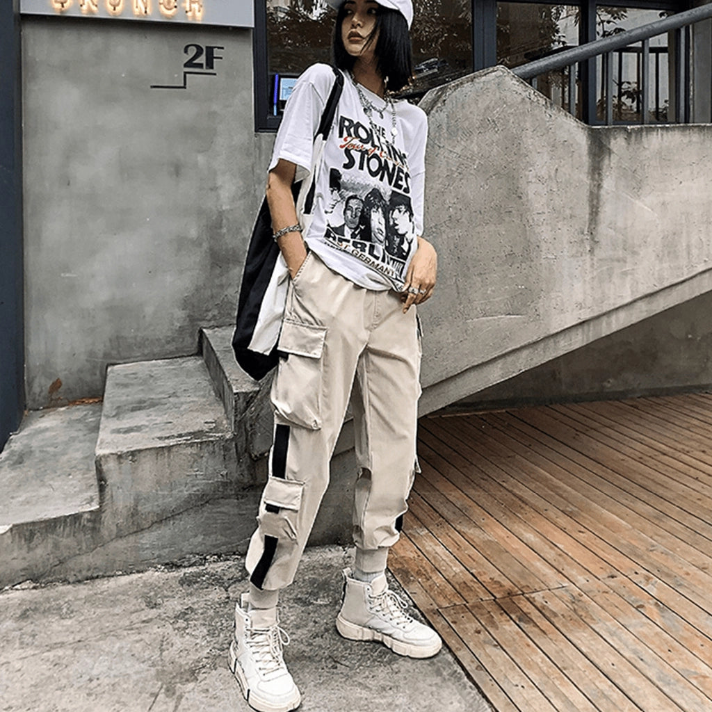 Black Cargo Joggers