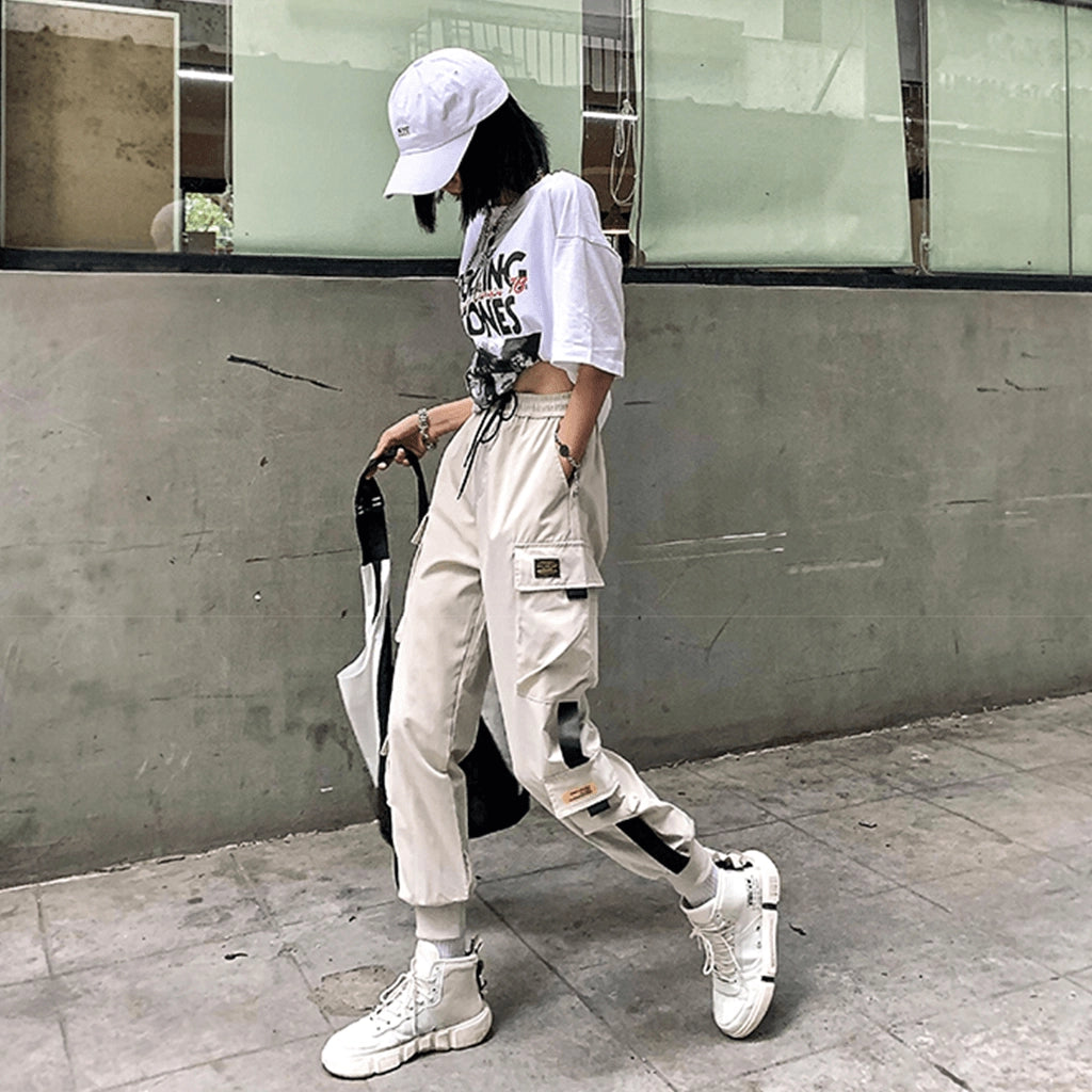 Black Cargo Joggers