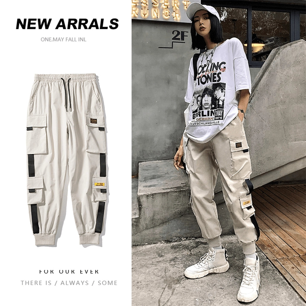 Black Cargo Joggers