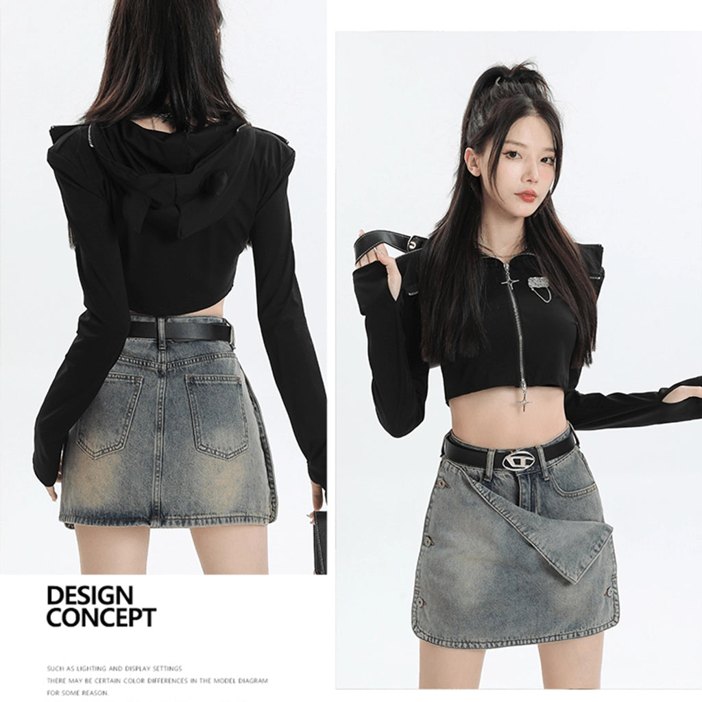 Streetwear Denim Skirt