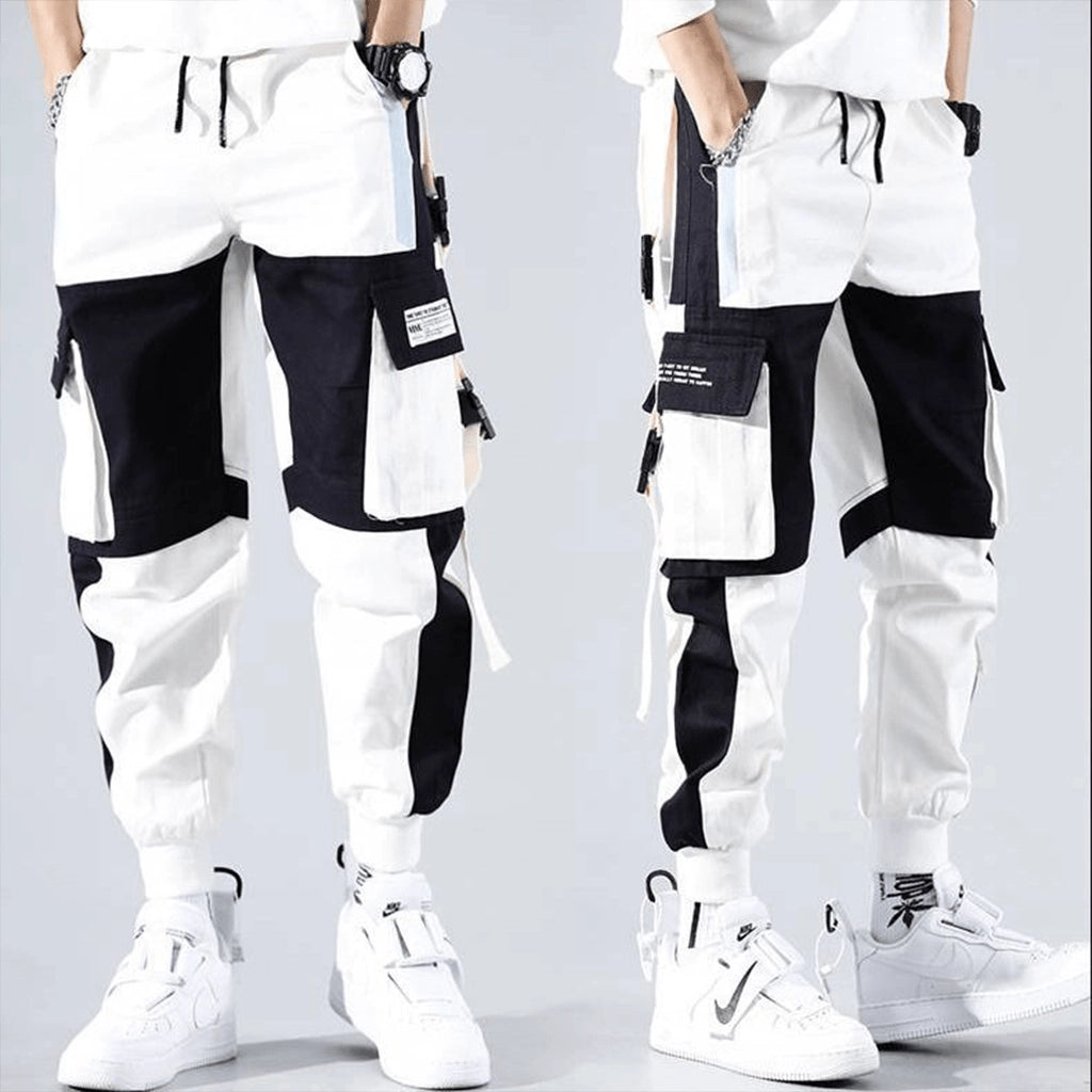 Black and White Patchwork Pants