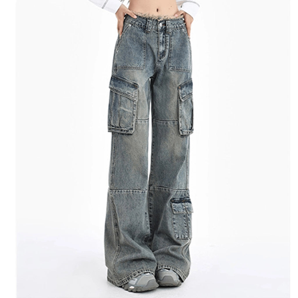 Wide Leg Cargo Jeans