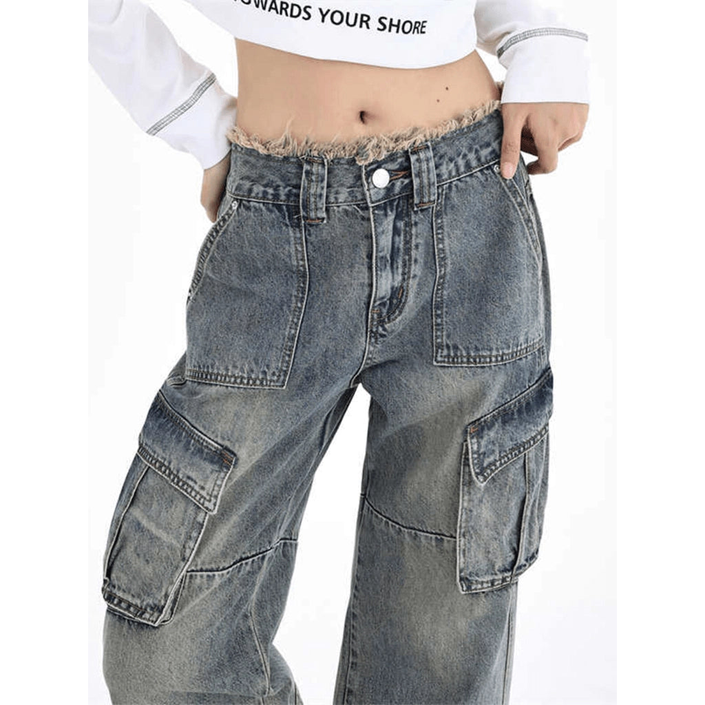 Wide Leg Cargo Jeans