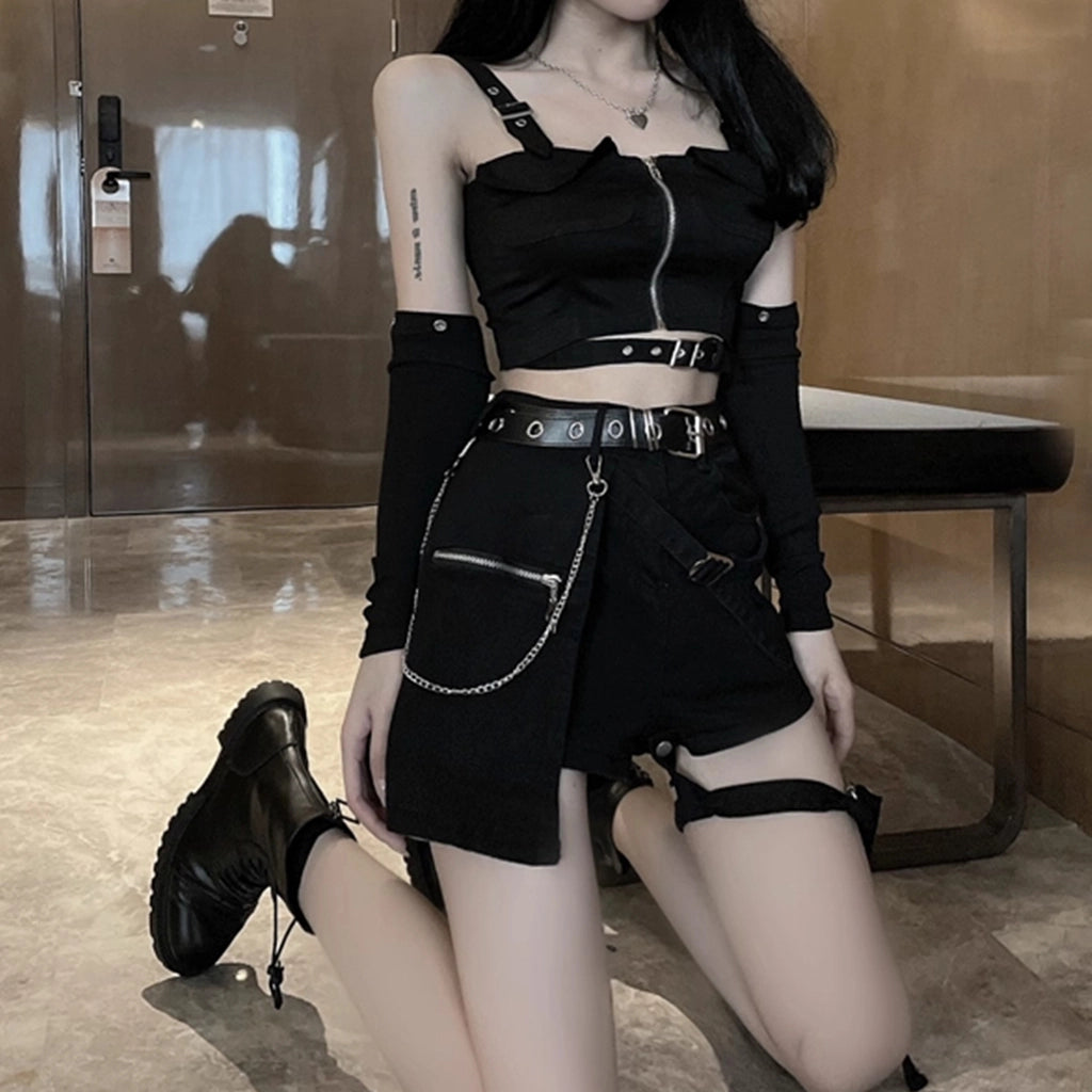 Black Buckle Top