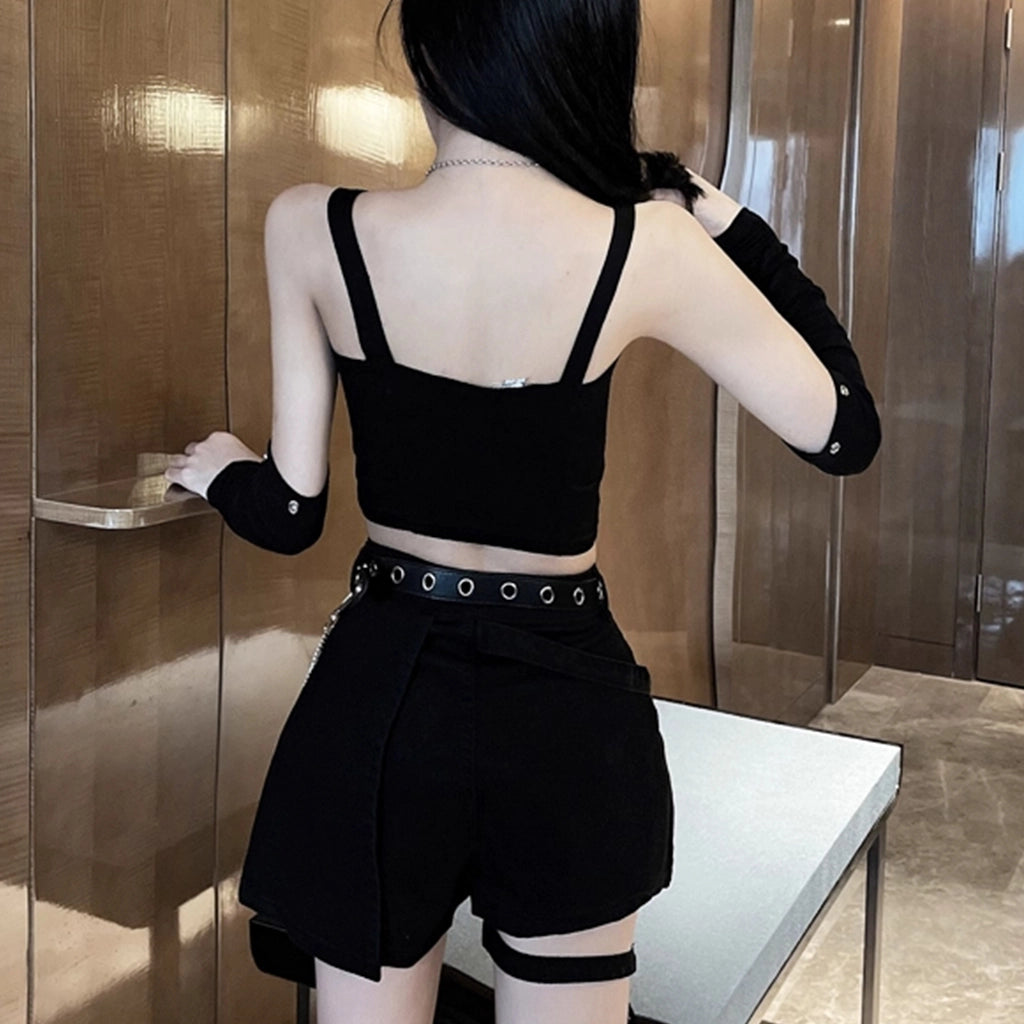 Black Buckle Top