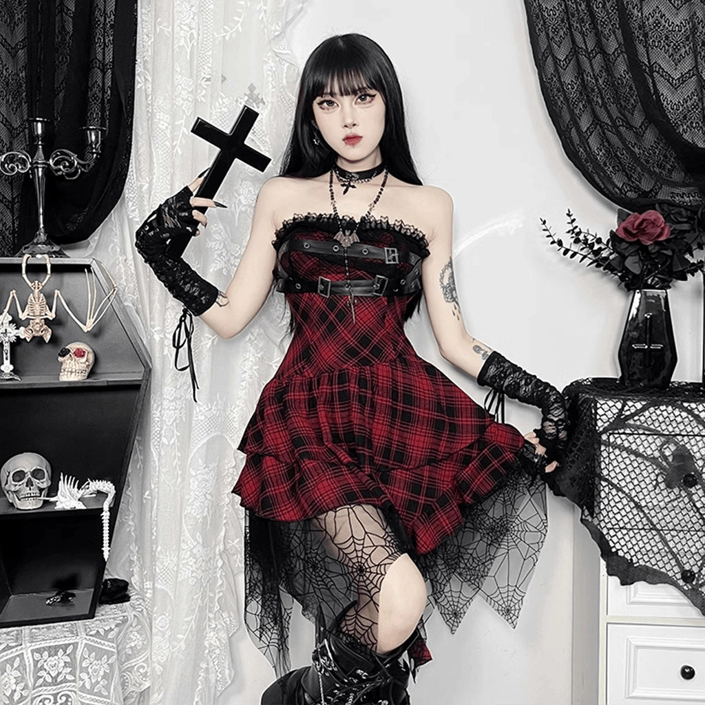 Punk Rock Tartan Dress