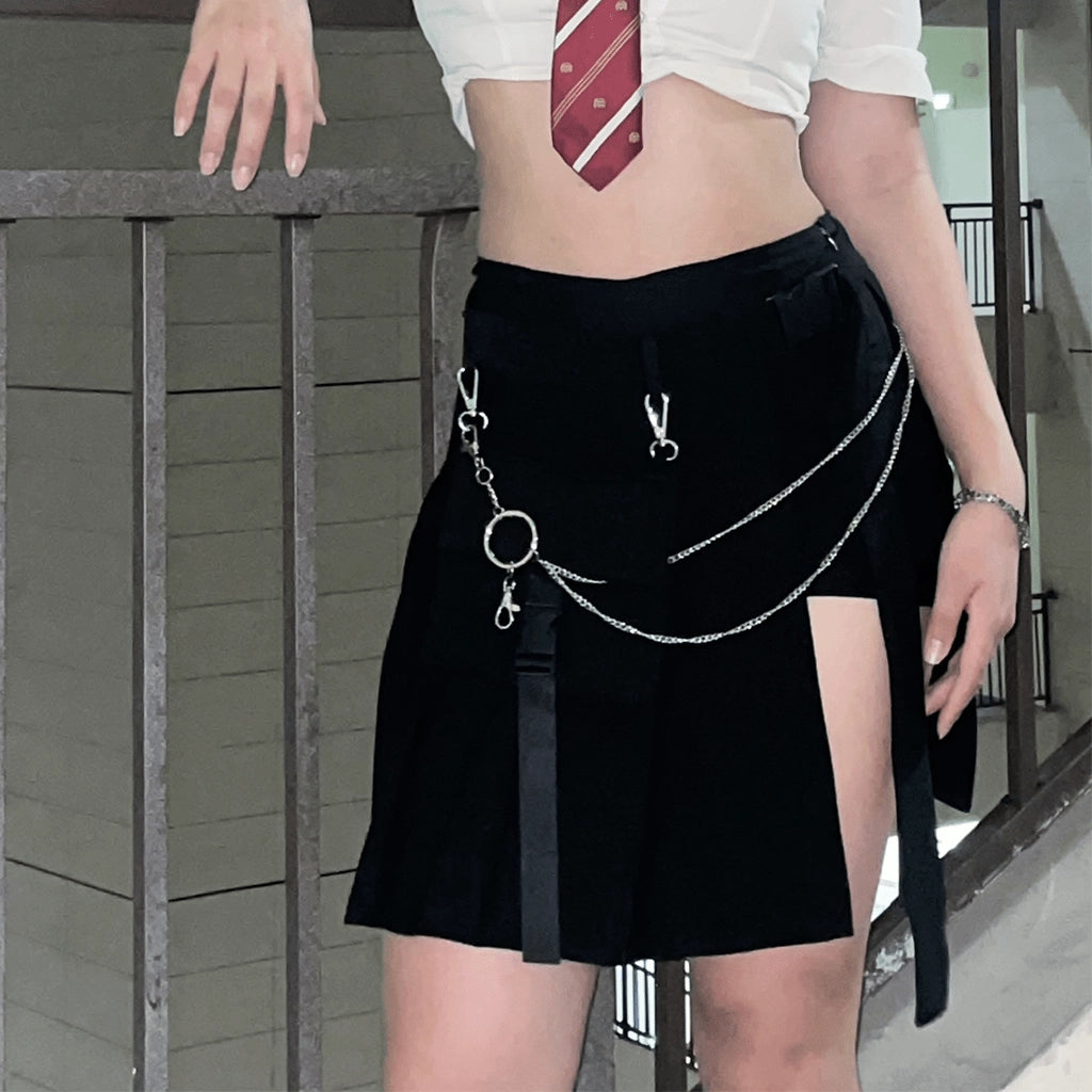 Tactical Streetwear Mini Skirt