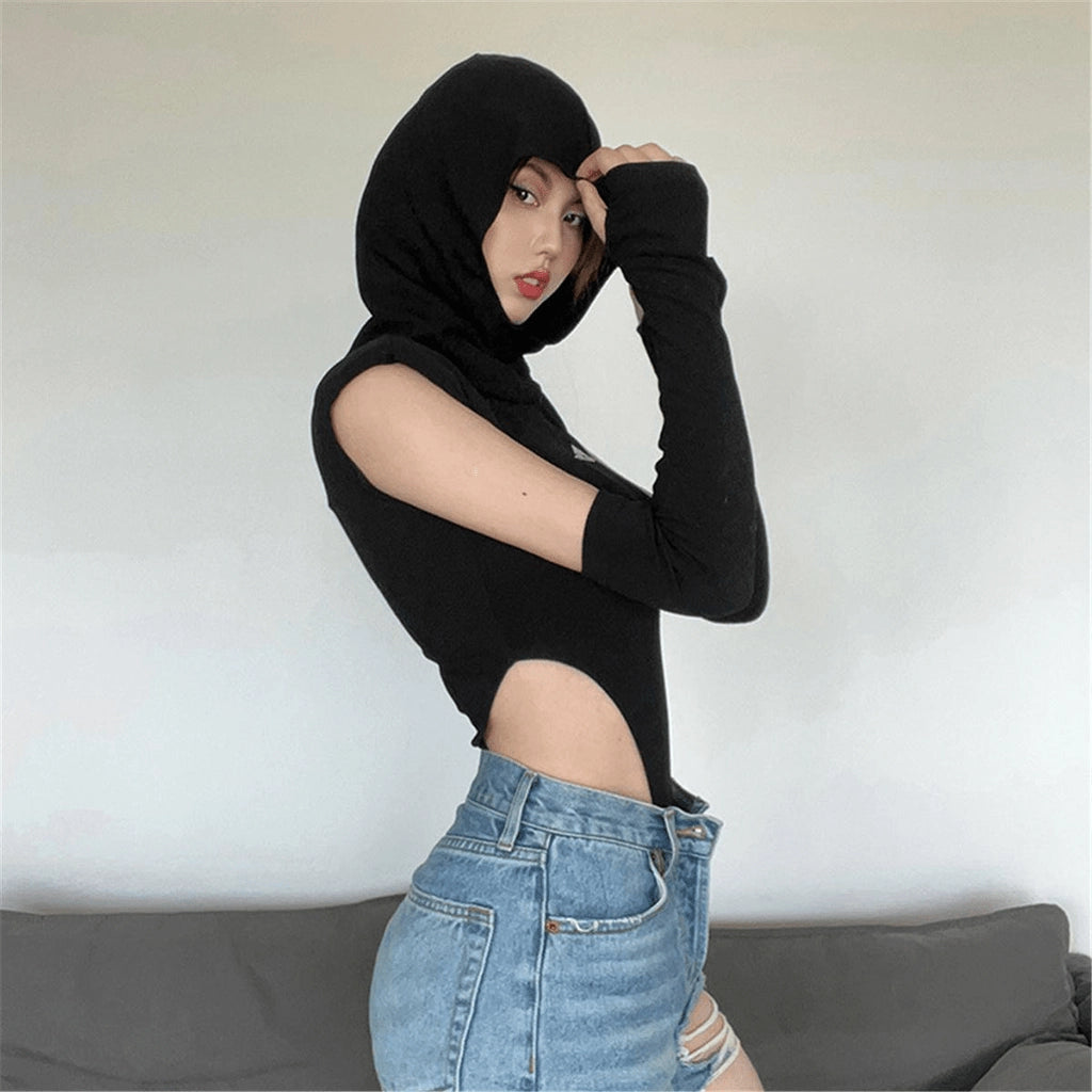 Streetwear Hooded Bodysuit