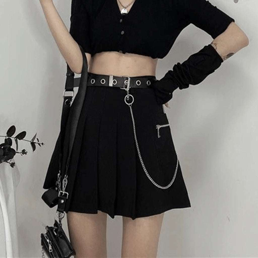 High-Waist Streetwear Skirt