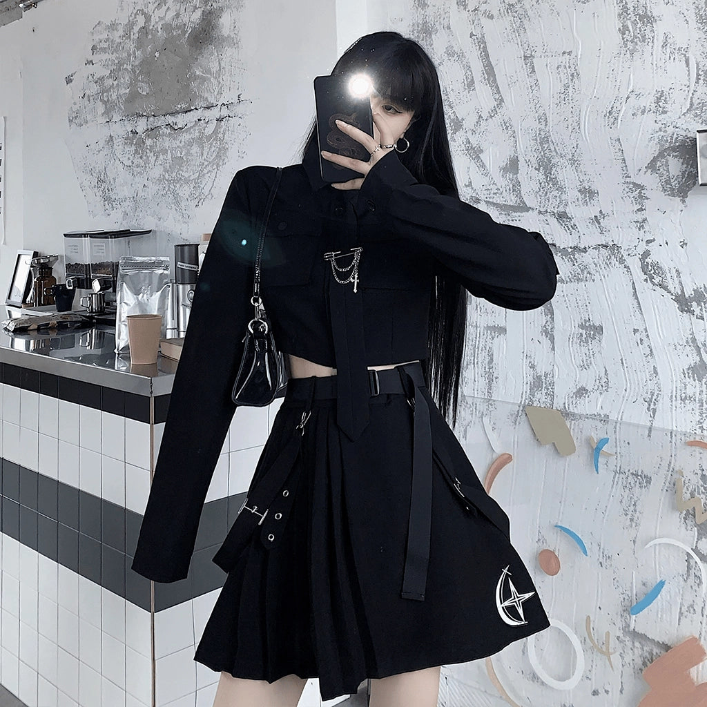 Embroidery Urban Techwear Skirt