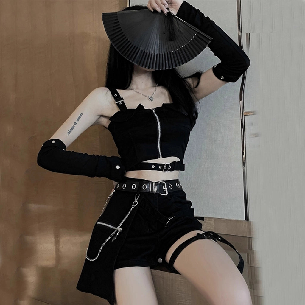 Black Buckle Top
