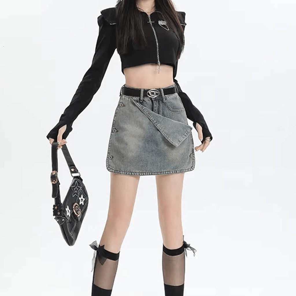 Streetwear Denim Skirt