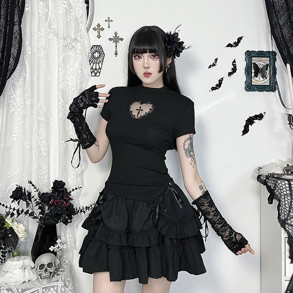 Heart Emblem Black T-Shirt