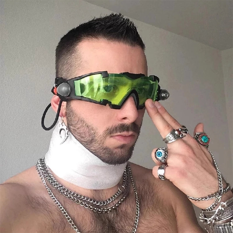 Cyberpunk LED Techwear Goggles