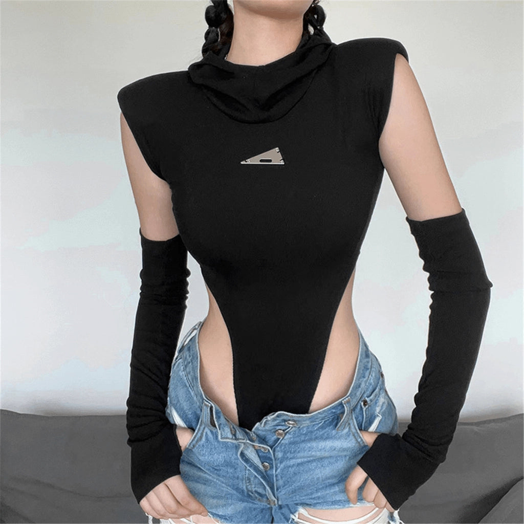 Streetwear Hooded Bodysuit