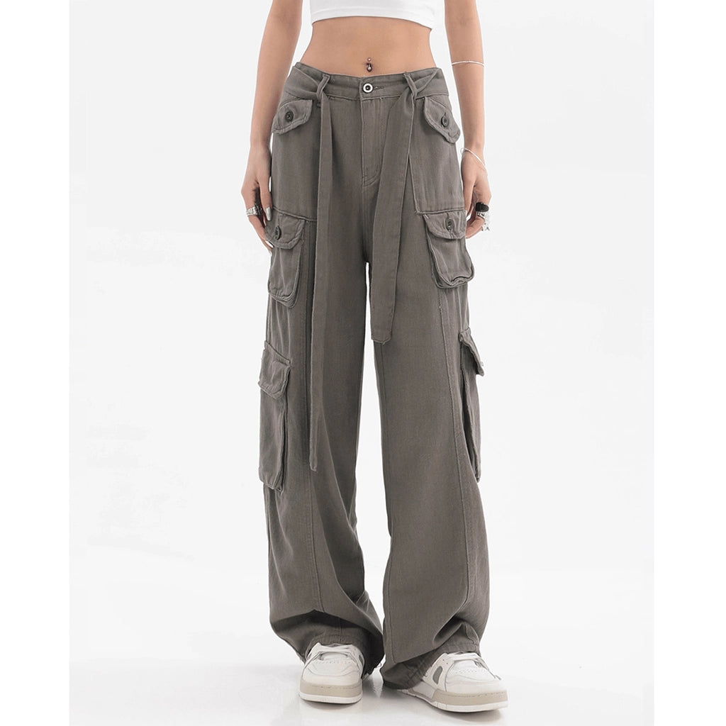 Gray Techwear Pants