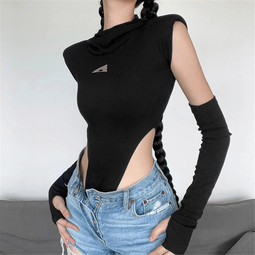 Streetwear Hooded Bodysuit