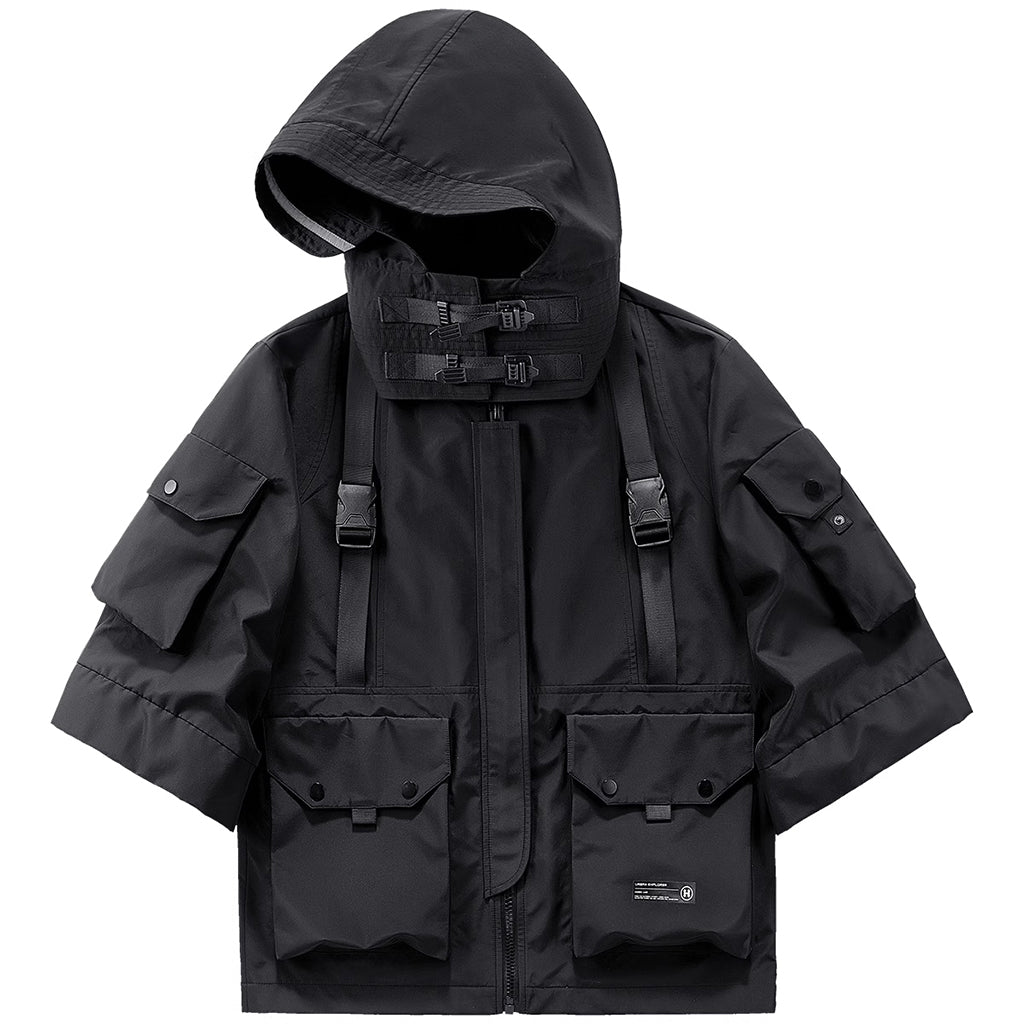 Cyberpunk Coat with Detachable Hood