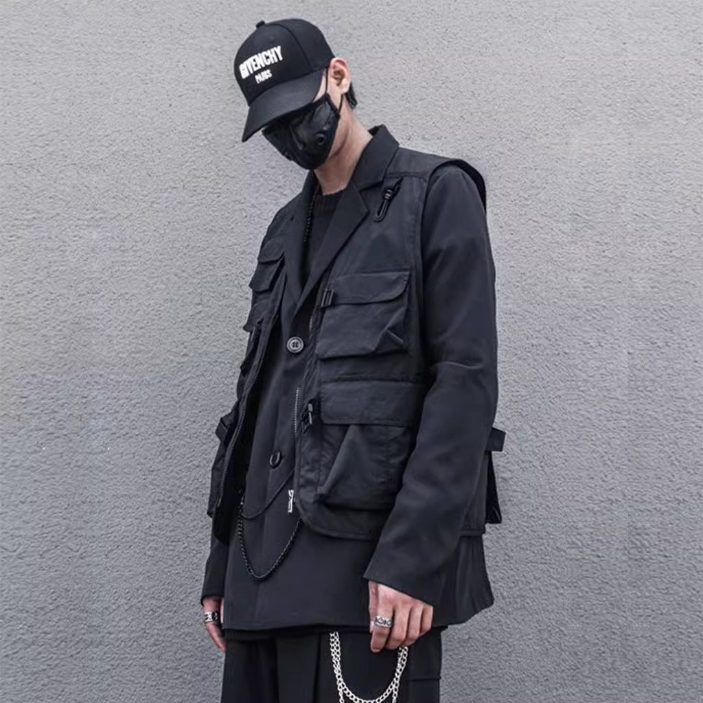 Multipocket Techwear Vest